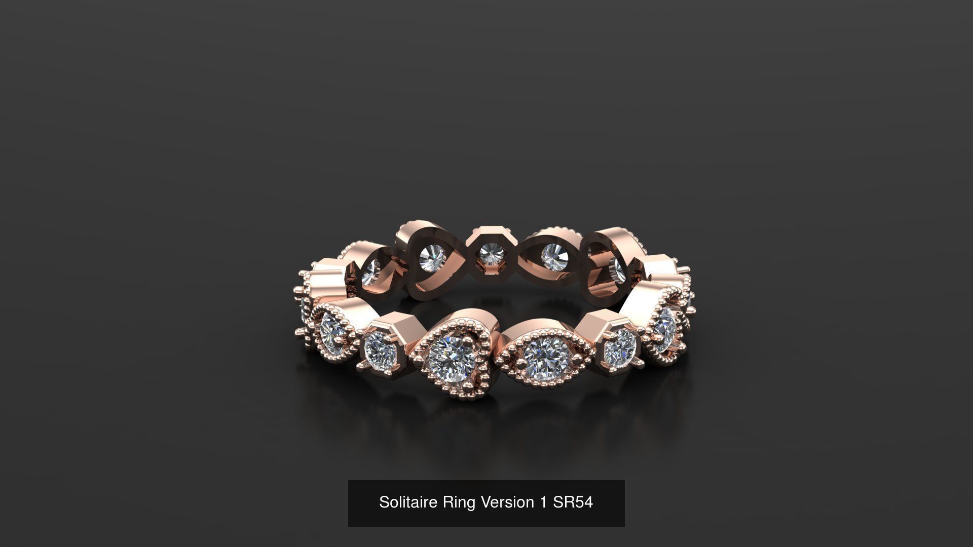 Solitaire Ring New Design Version 1 3D Model Collection_34