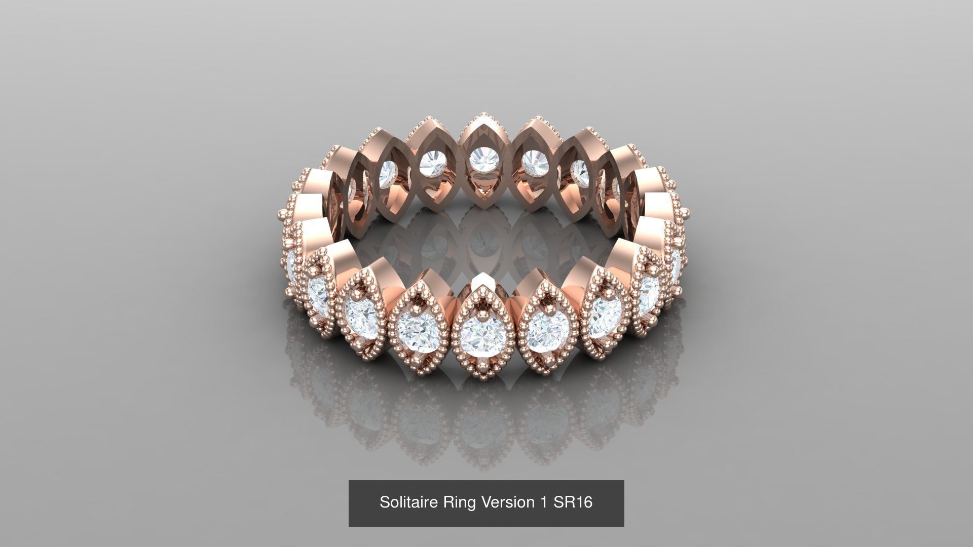 Solitaire Ring New Design Version 1 3D Model Collection_76