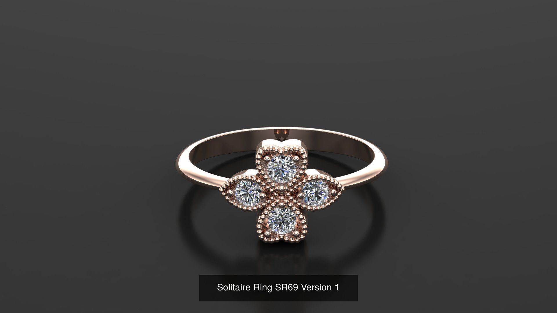 Solitaire Ring New Design Version 1 3D Model Collection_18