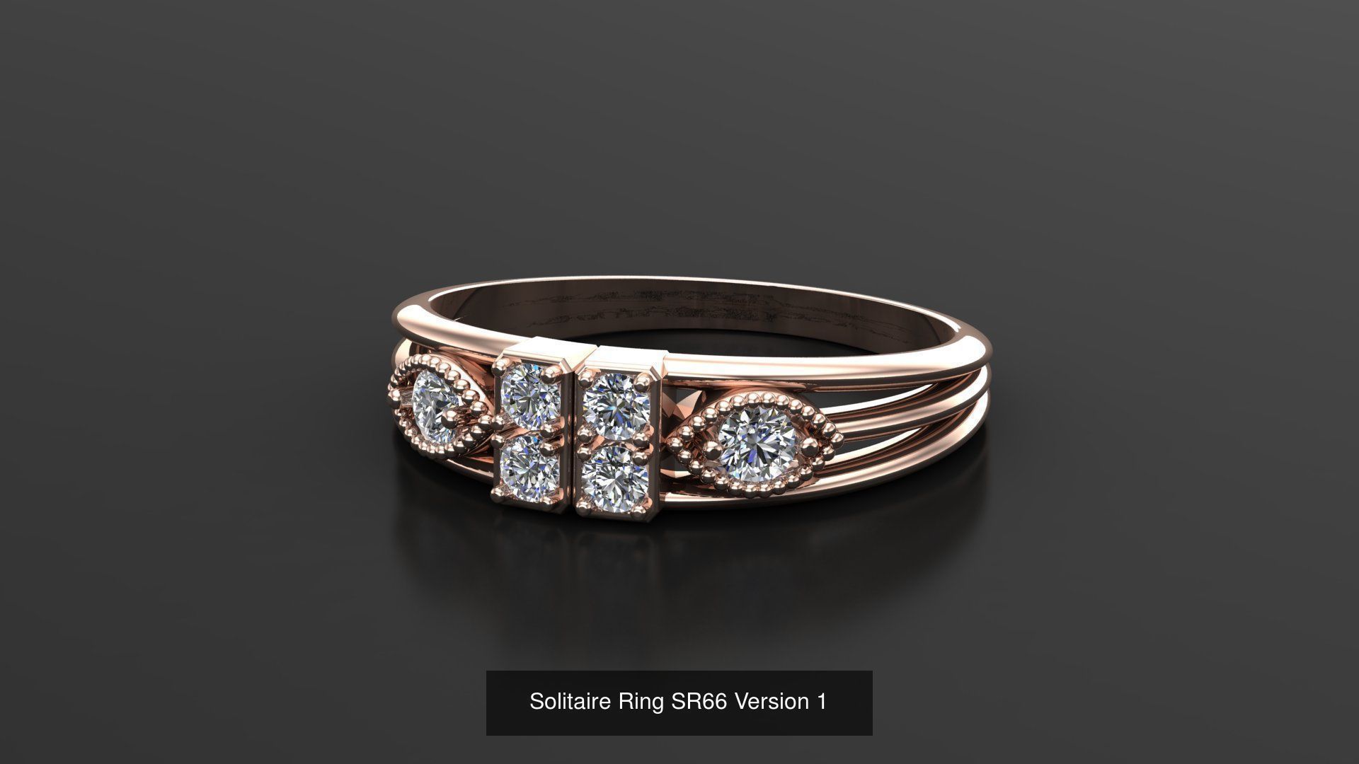 Solitaire Ring New Design Version 1 3D Model Collection_21