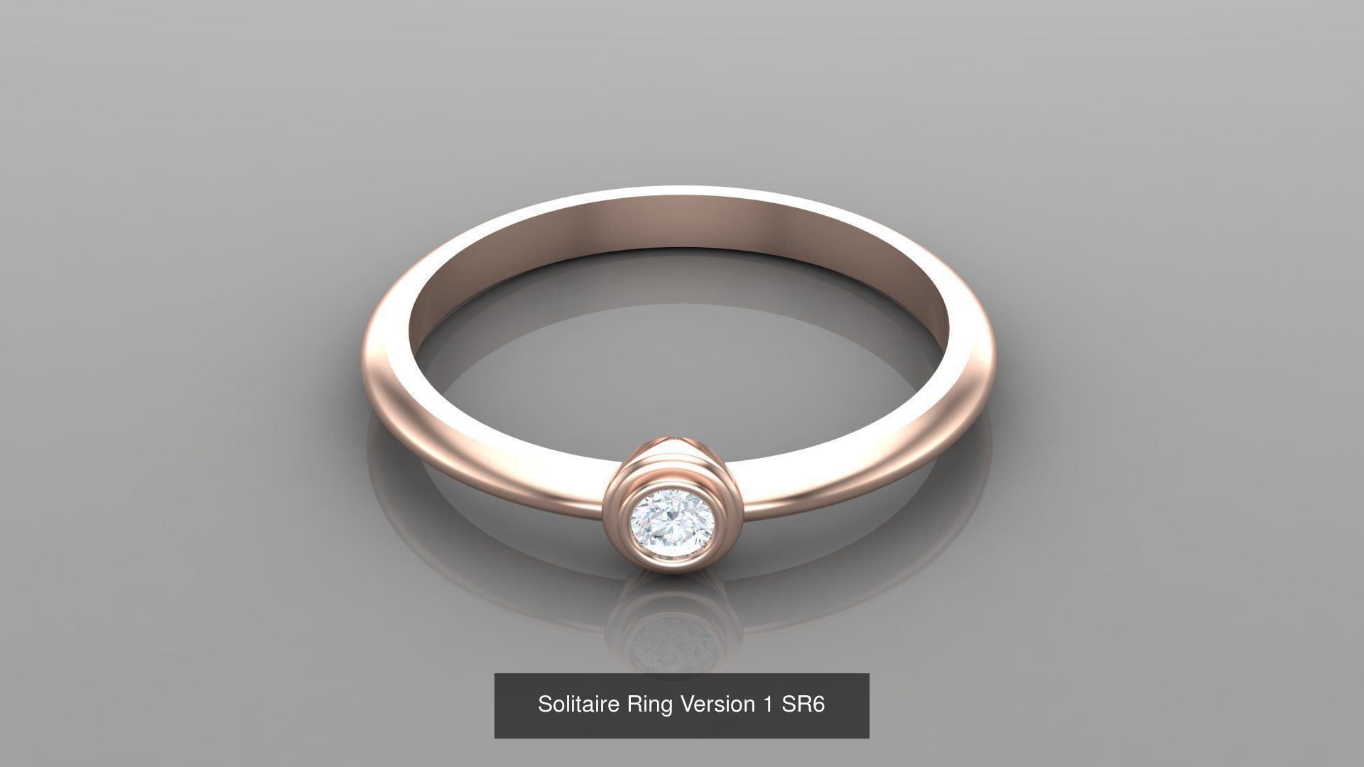 Solitaire Ring New Design Version 1 3D Model Collection_28