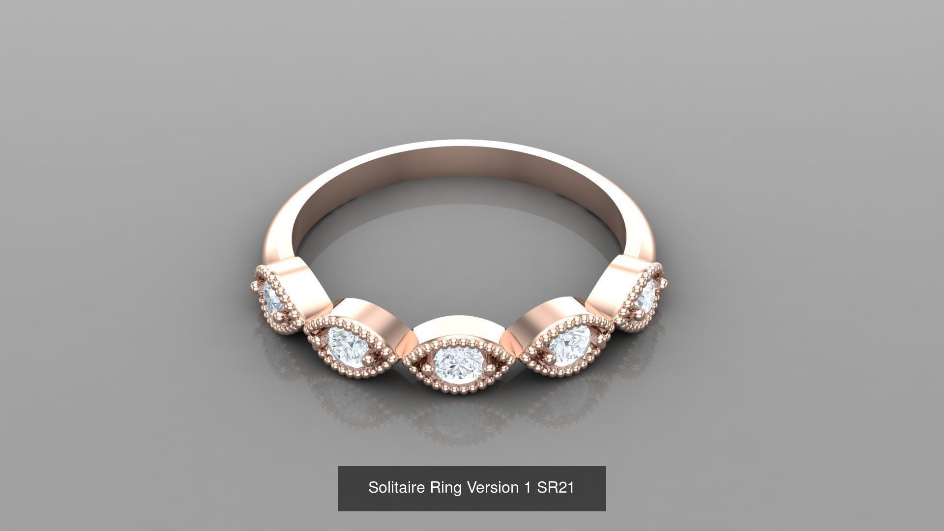 Solitaire Ring New Design Version 1 3D Model Collection_70