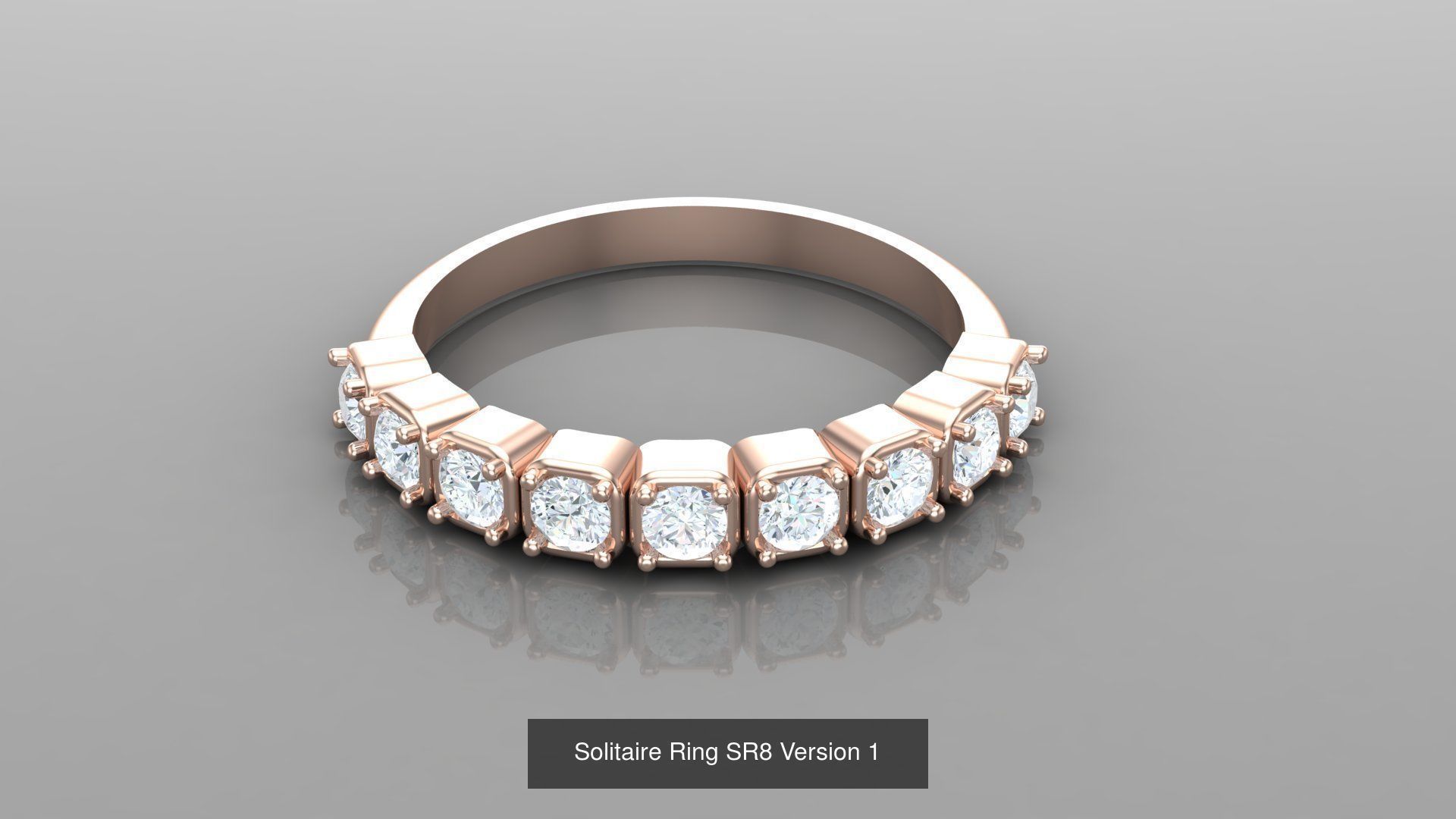 Solitaire Ring New Design Version 1 3D Model Collection_14