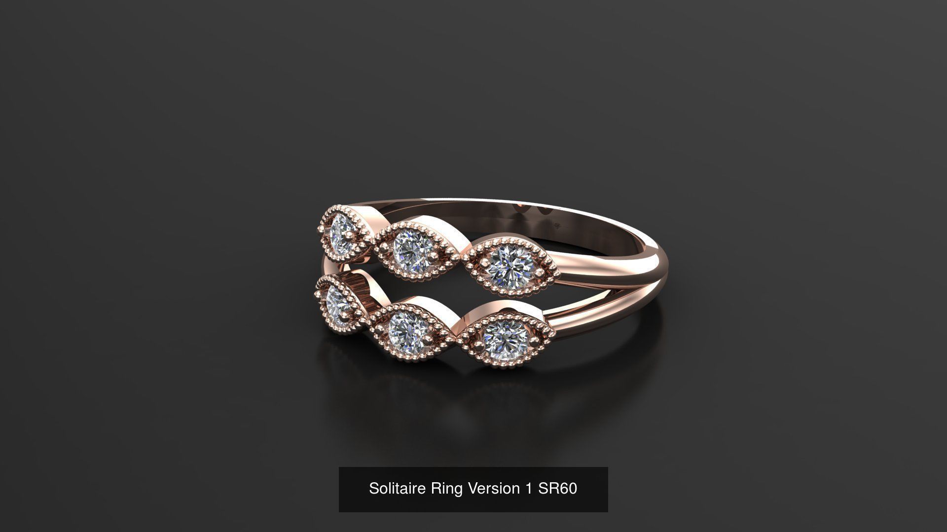 Solitaire Ring New Design Version 1 3D Model Collection_27