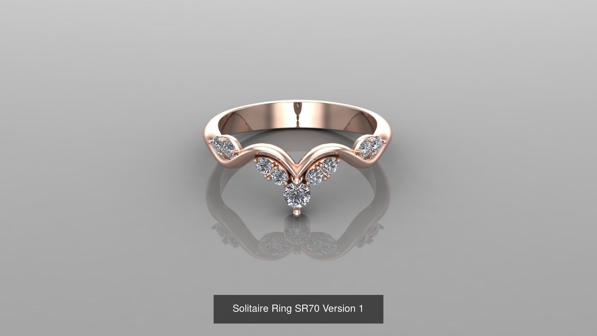 Solitaire Ring New Design Version 1 3D Model Collection_16