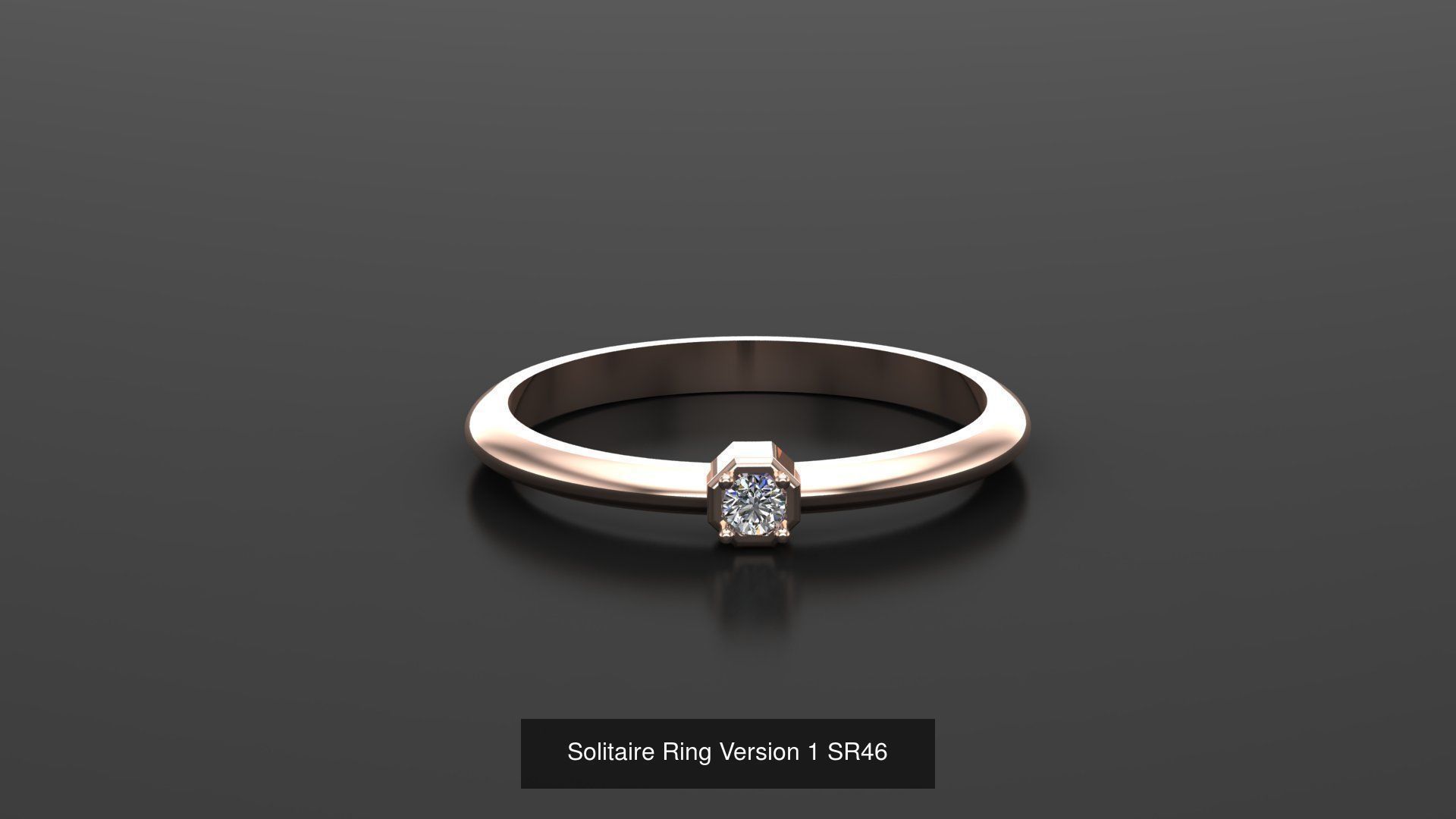 Solitaire Ring New Design Version 1 3D Model Collection_43