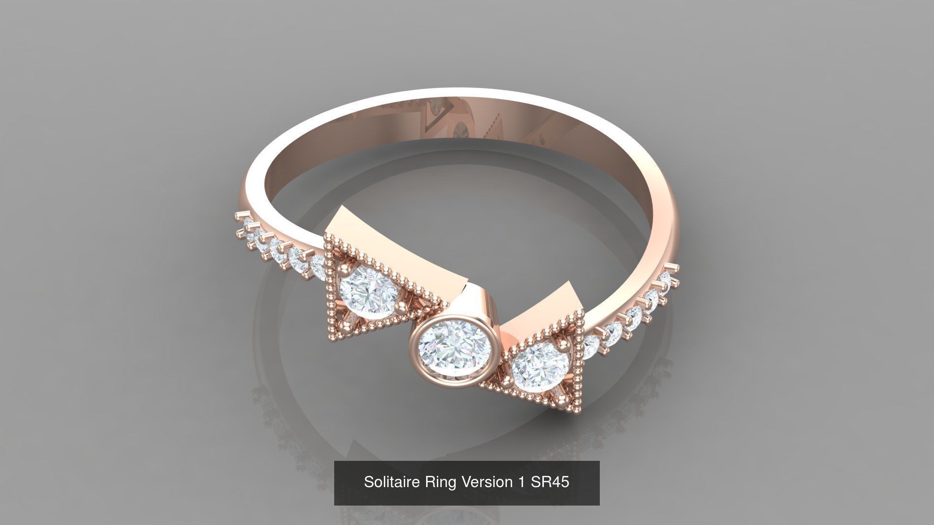 Solitaire Ring New Design Version 1 3D Model Collection_44