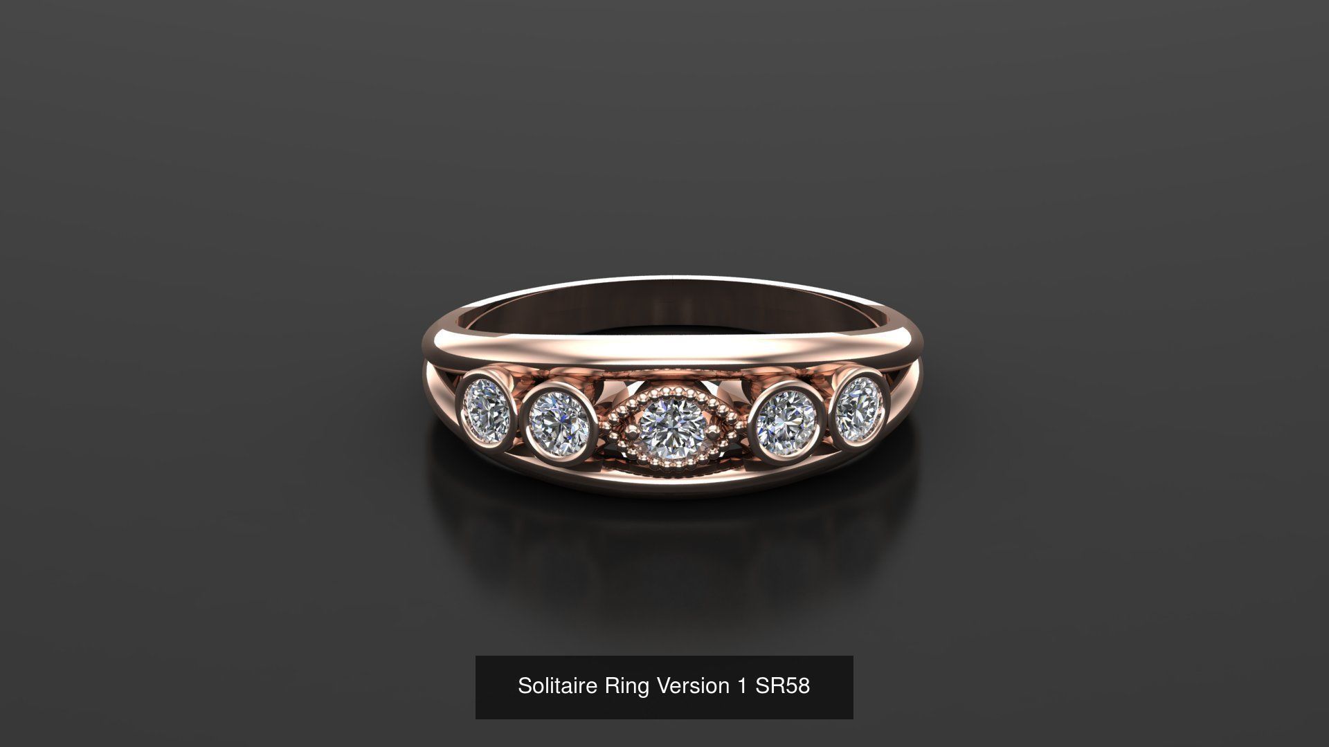 Solitaire Ring New Design Version 1 3D Model Collection_30