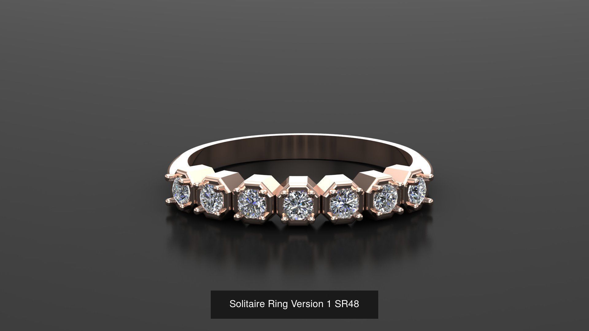 Solitaire Ring New Design Version 1 3D Model Collection_41