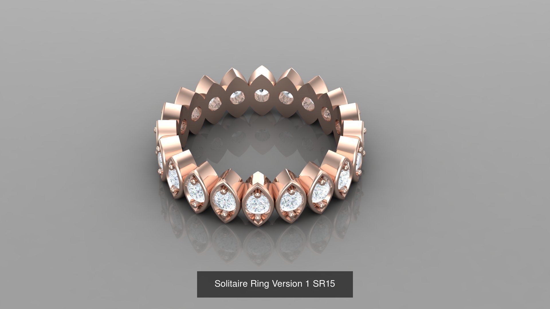Solitaire Ring New Design Version 1 3D Model Collection_77