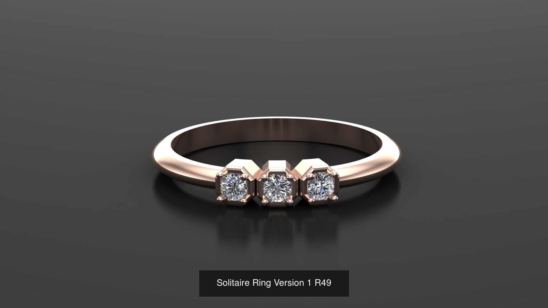 Solitaire Ring New Design Version 1 3D Model Collection_40