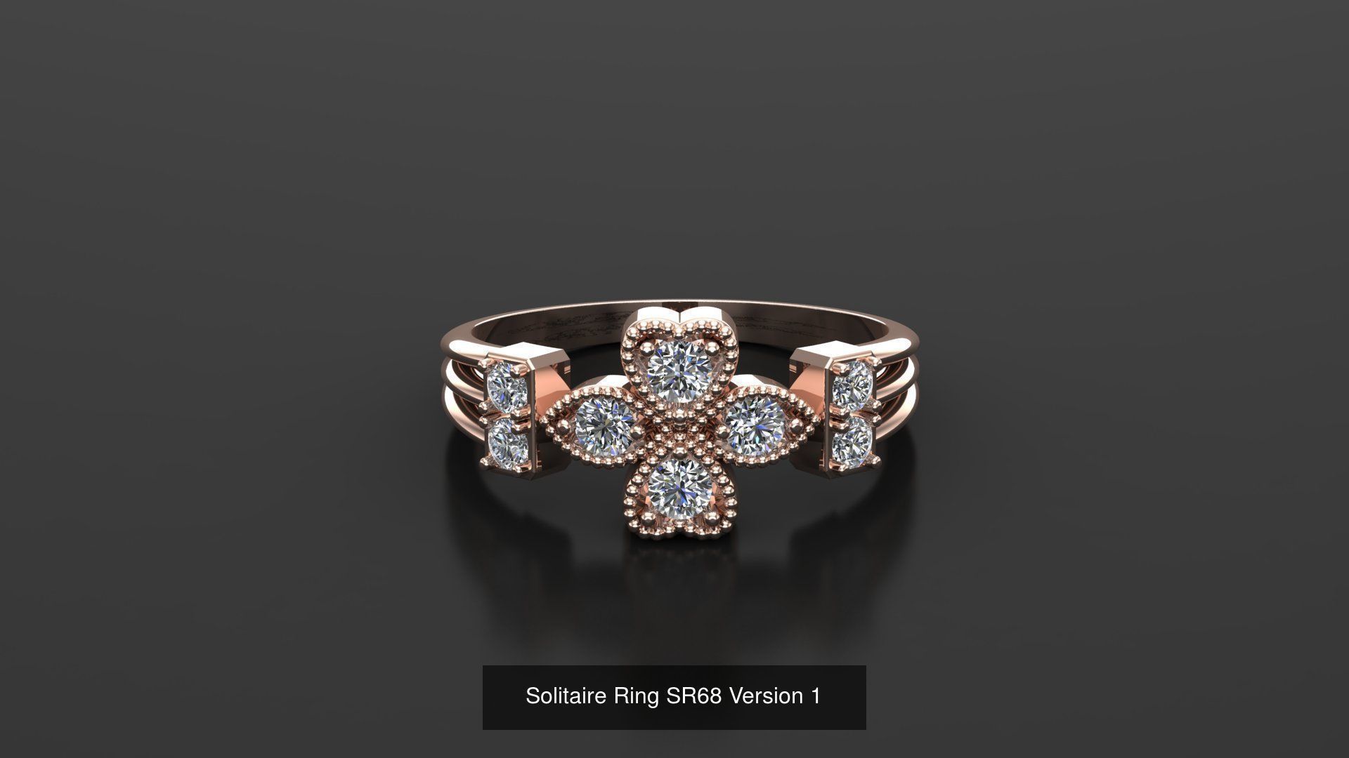Solitaire Ring New Design Version 1 3D Model Collection_19
