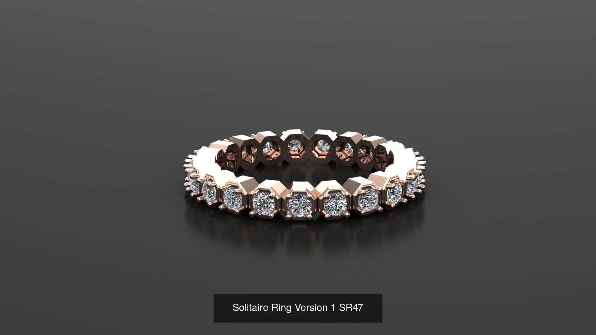 Solitaire Ring New Design Version 1 3D Model Collection_42