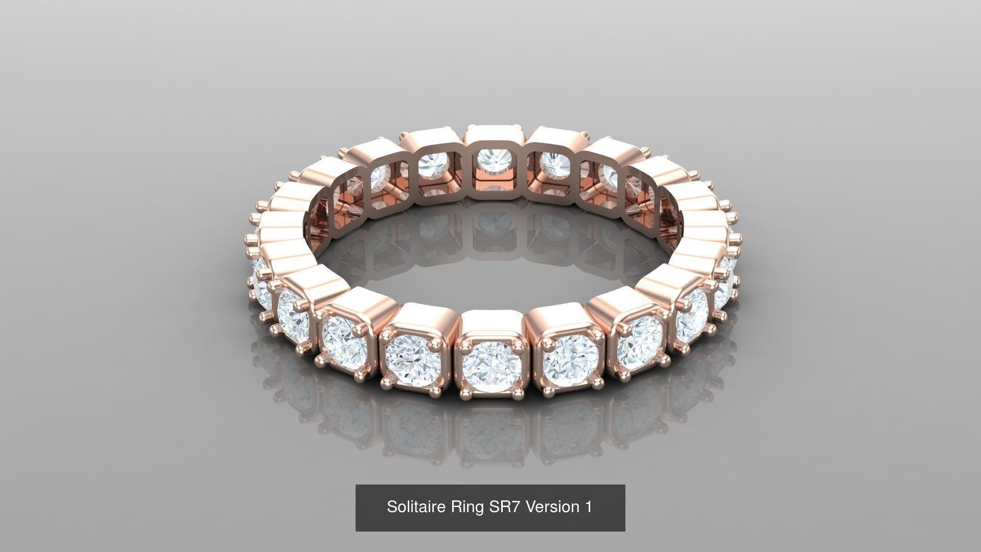 Solitaire Ring New Design Version 1 3D Model Collection_17
