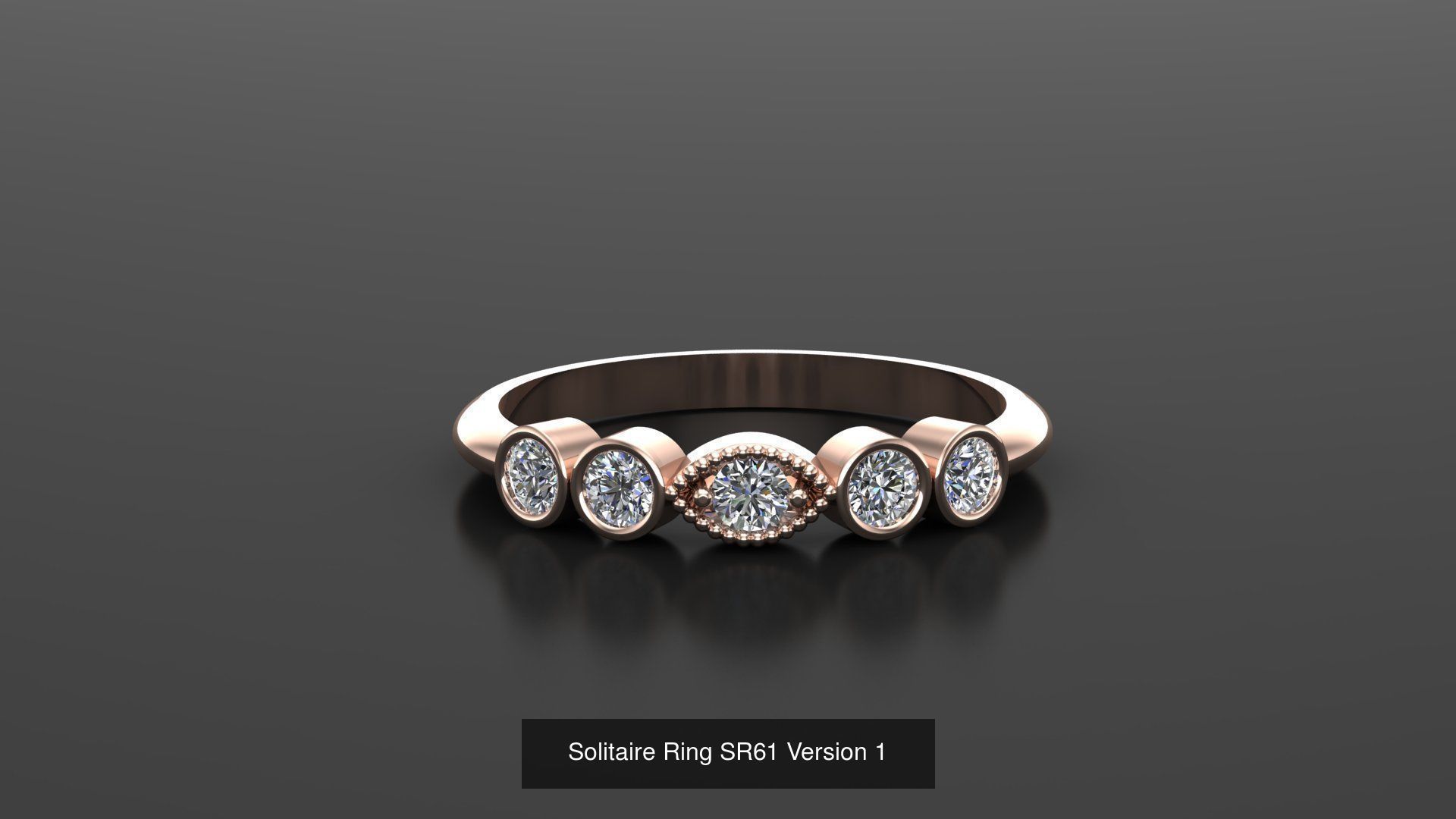 Solitaire Ring New Design Version 1 3D Model Collection_26