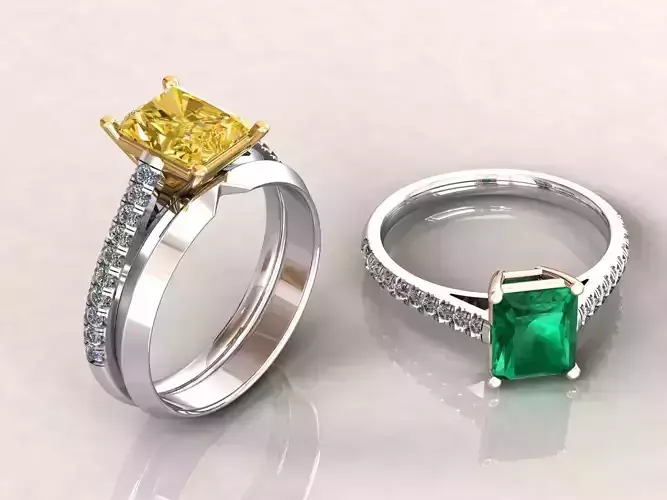 Engagement 1e5ct Radiant Diamond Ring