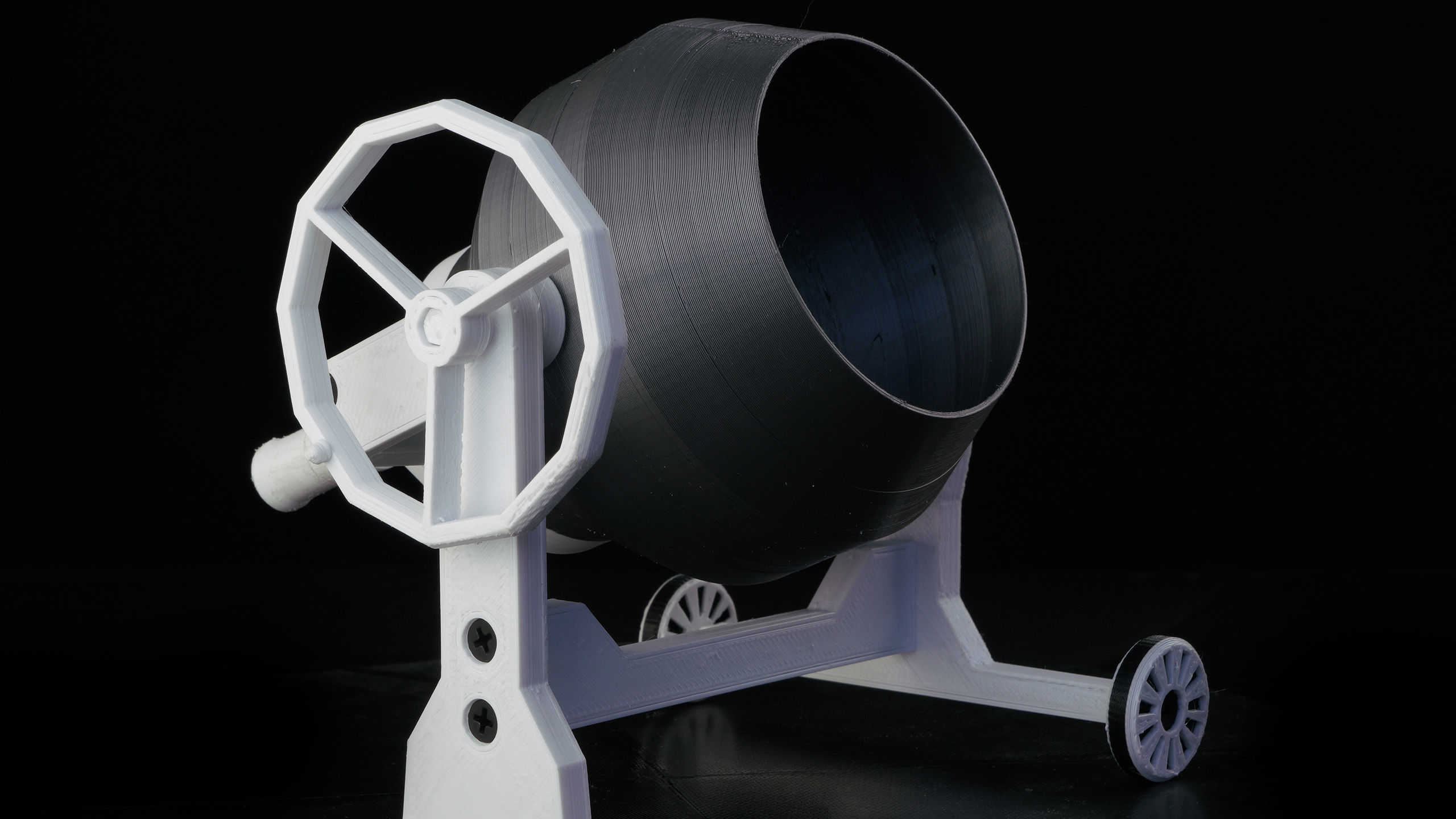 Planetary concrete mixer- toy constructor 3D print model_8