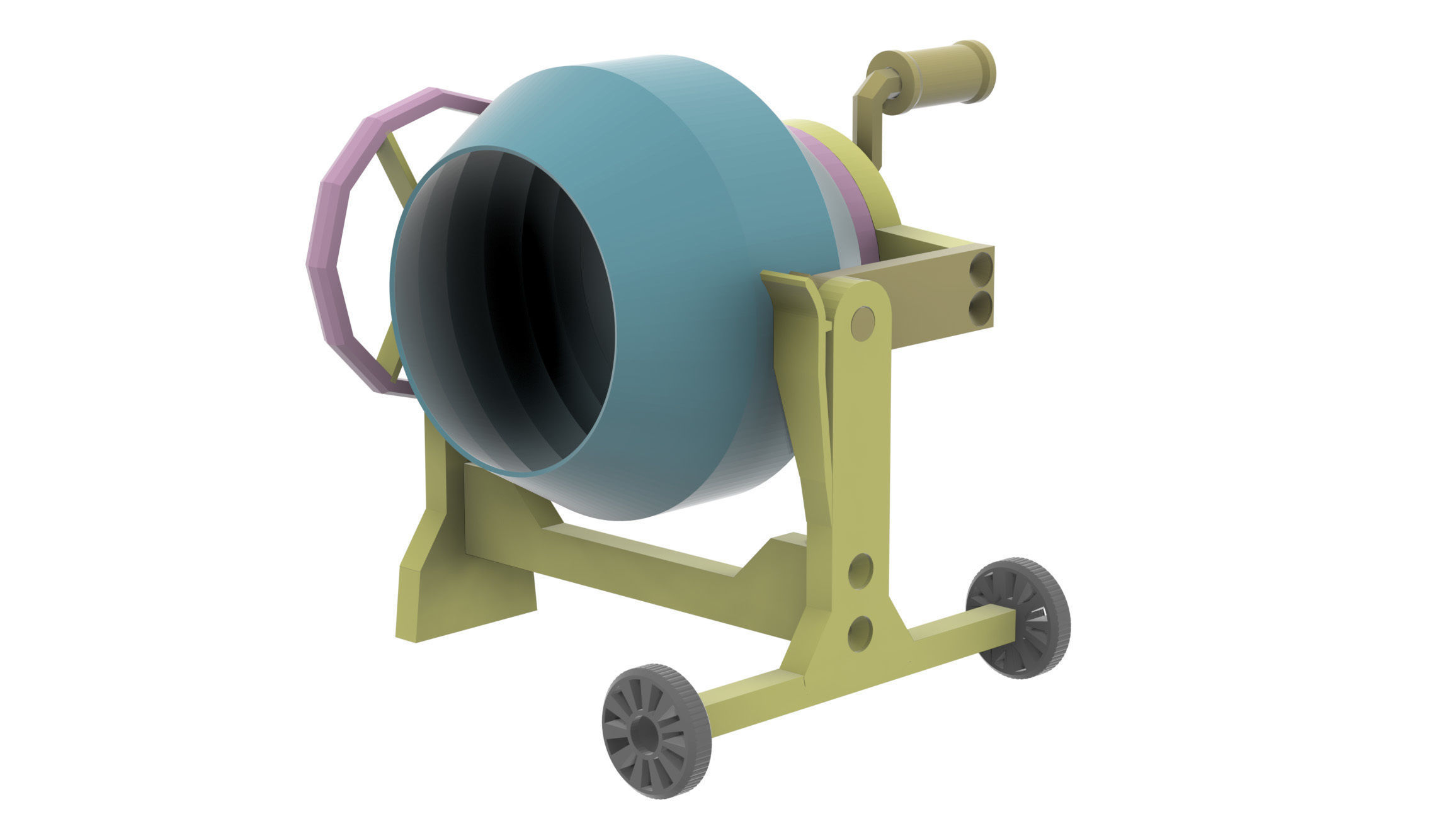 Planetary concrete mixer- toy constructor 3D print model_6