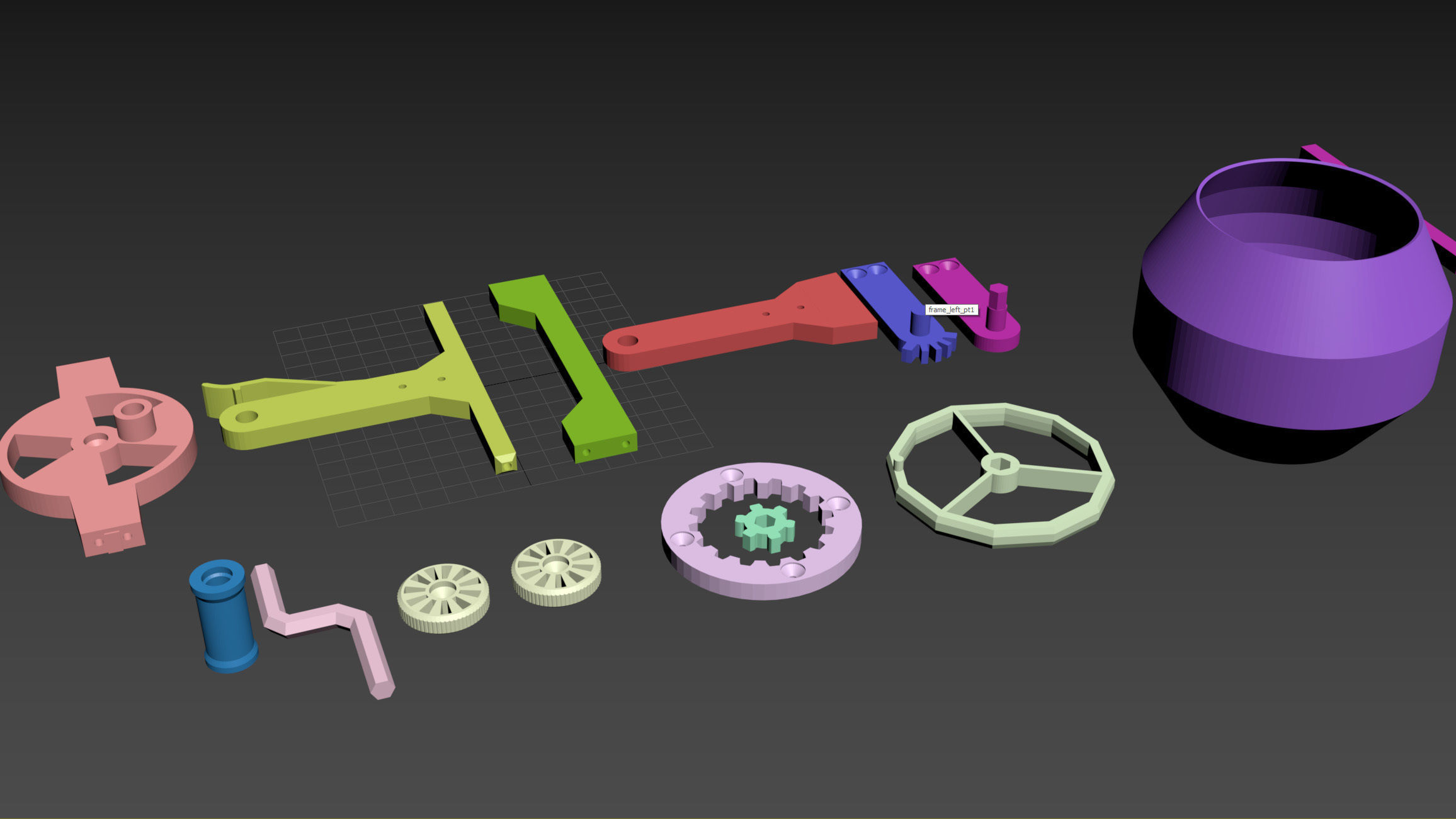 Planetary concrete mixer- toy constructor 3D print model_13