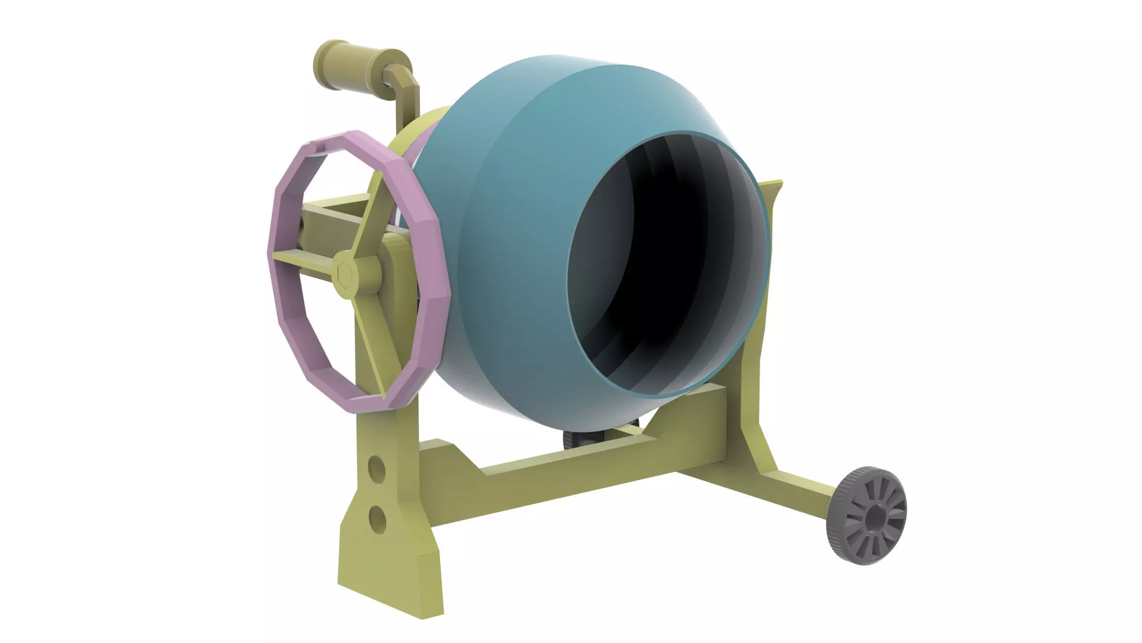 Planetary concrete mixer- toy constructor 3D print model_0
