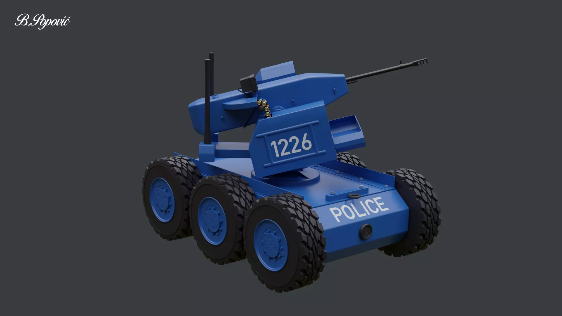 Armed Police Robot 3D model_0