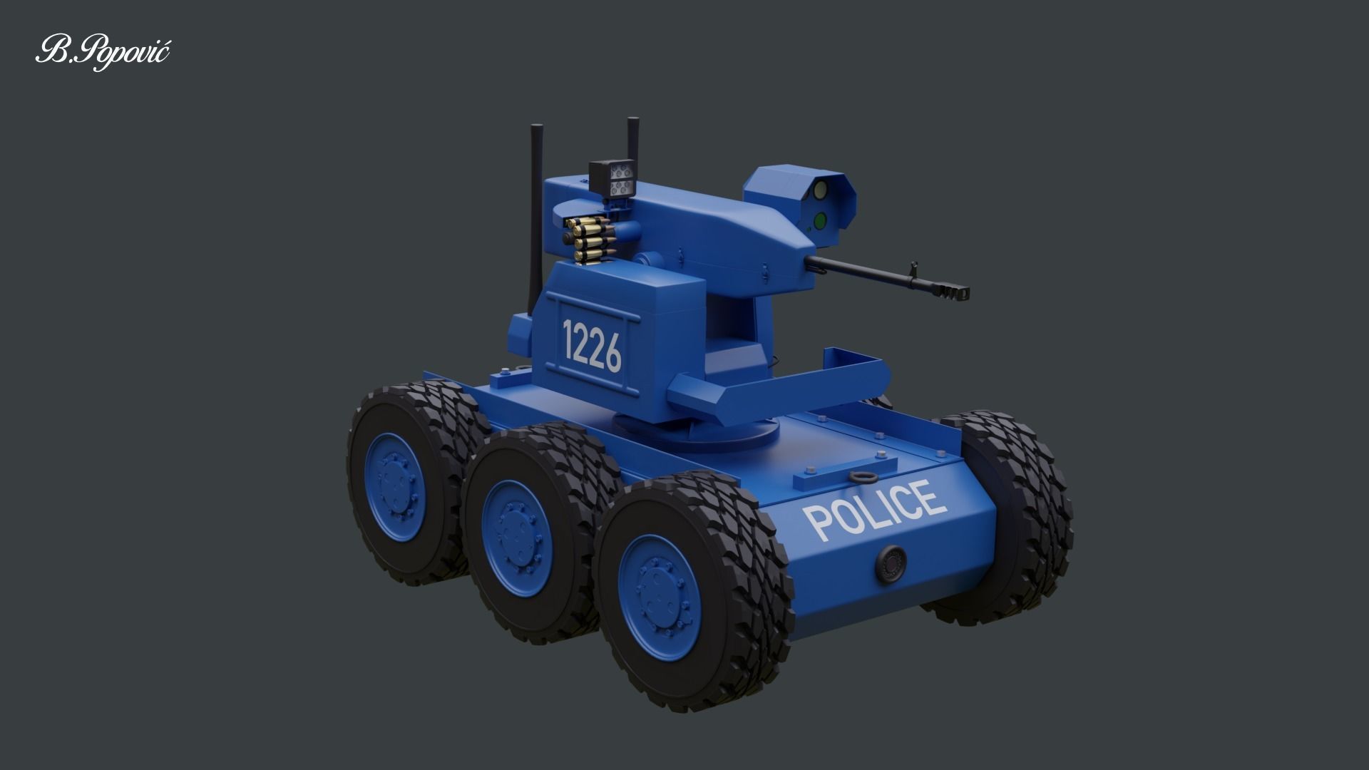 Armed Police Robot 3D model_2