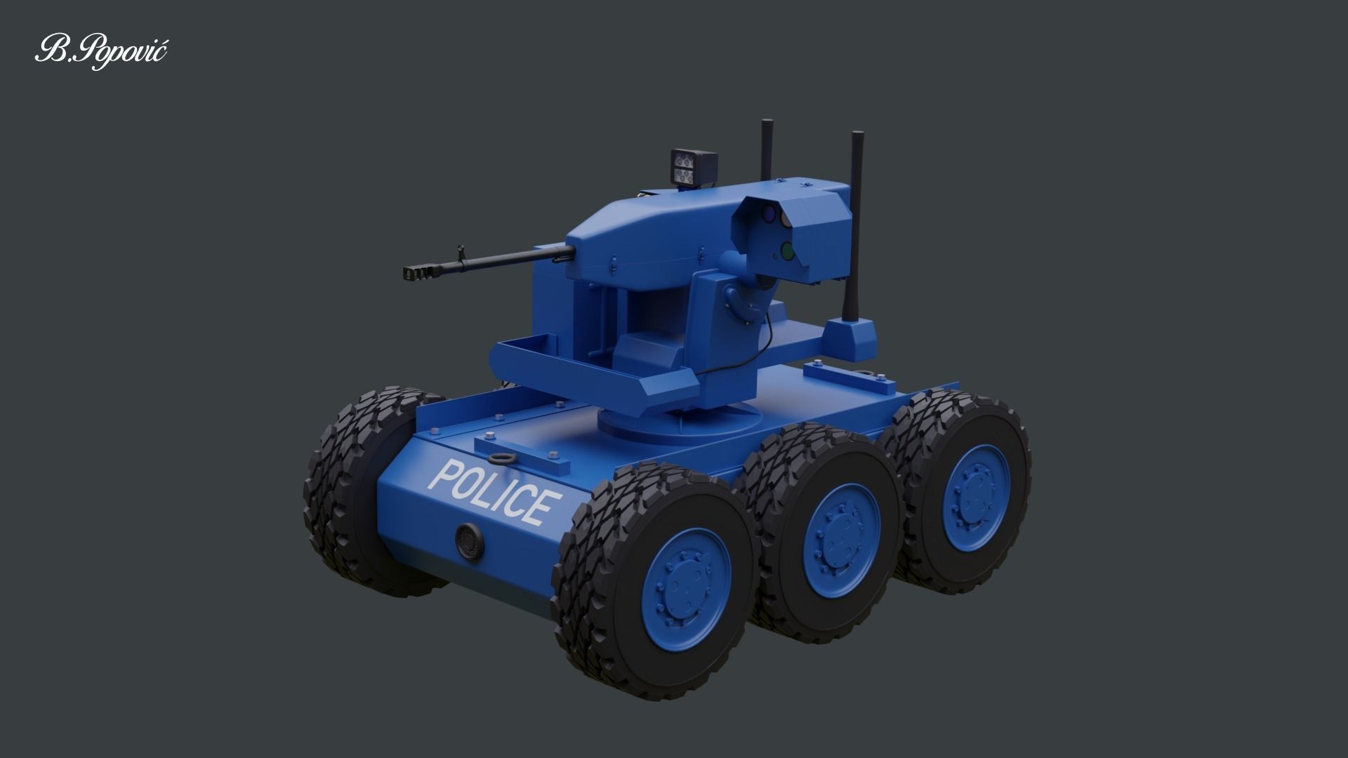 Armed Police Robot 3D model_5