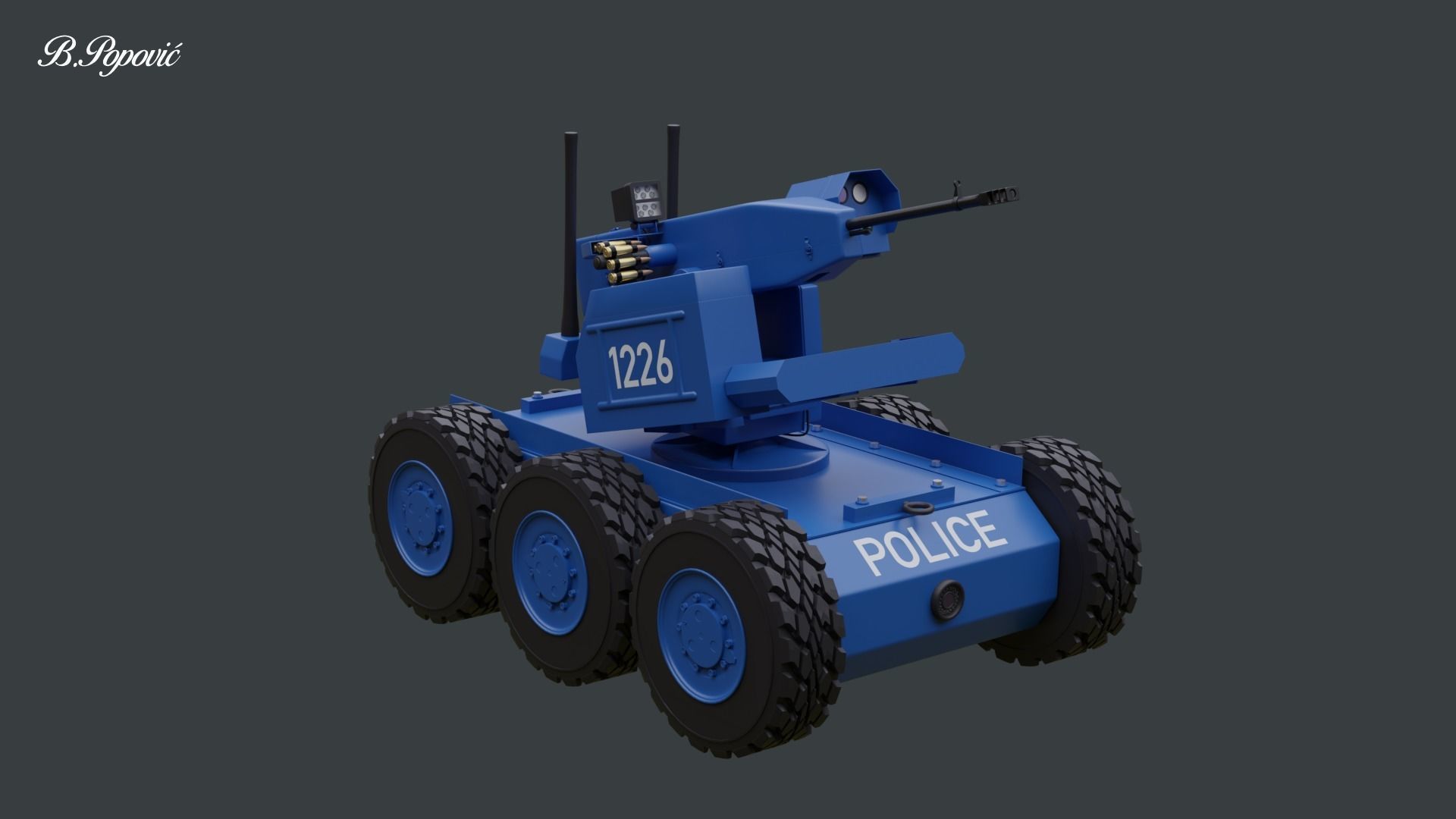 Armed Police Robot 3D model_1