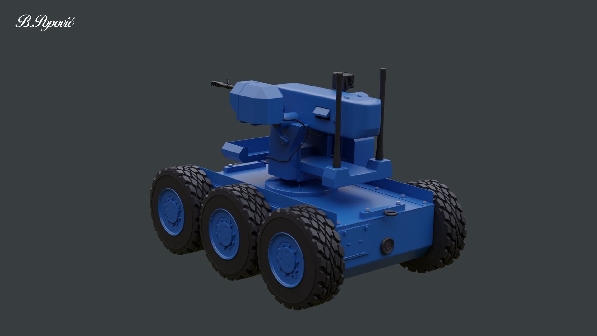 Armed Police Robot 3D model_4