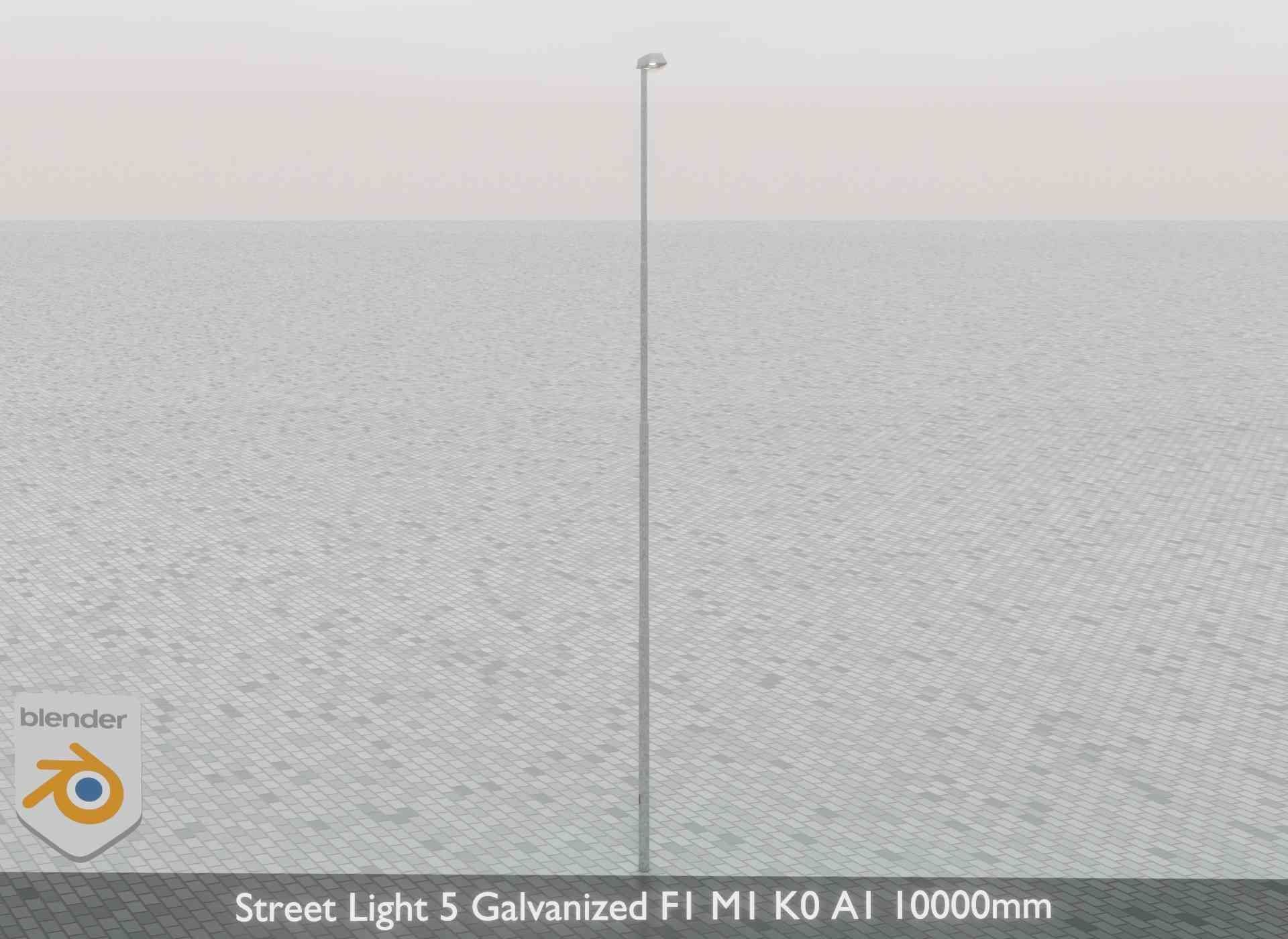 Street Light 5 Galvanized F1 M1 K0 A1 10000mm Low-poly 3D model_44