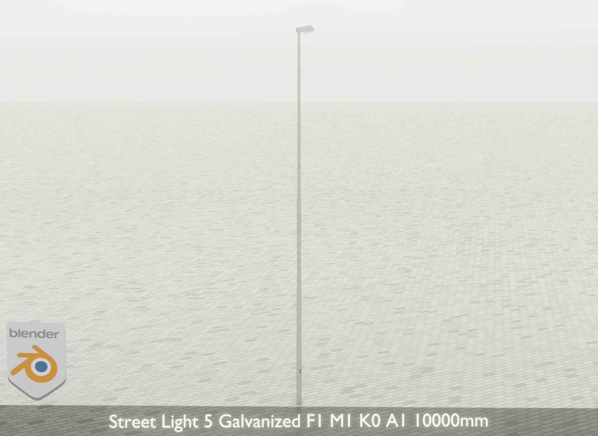 Street Light 5 Galvanized F1 M1 K0 A1 10000mm Low-poly 3D model_37