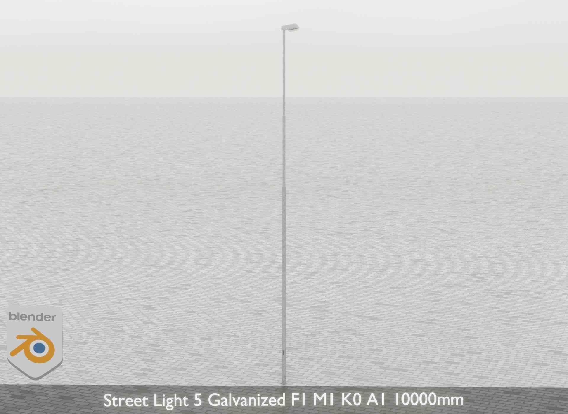 Street Light 5 Galvanized F1 M1 K0 A1 10000mm Low-poly 3D model_41
