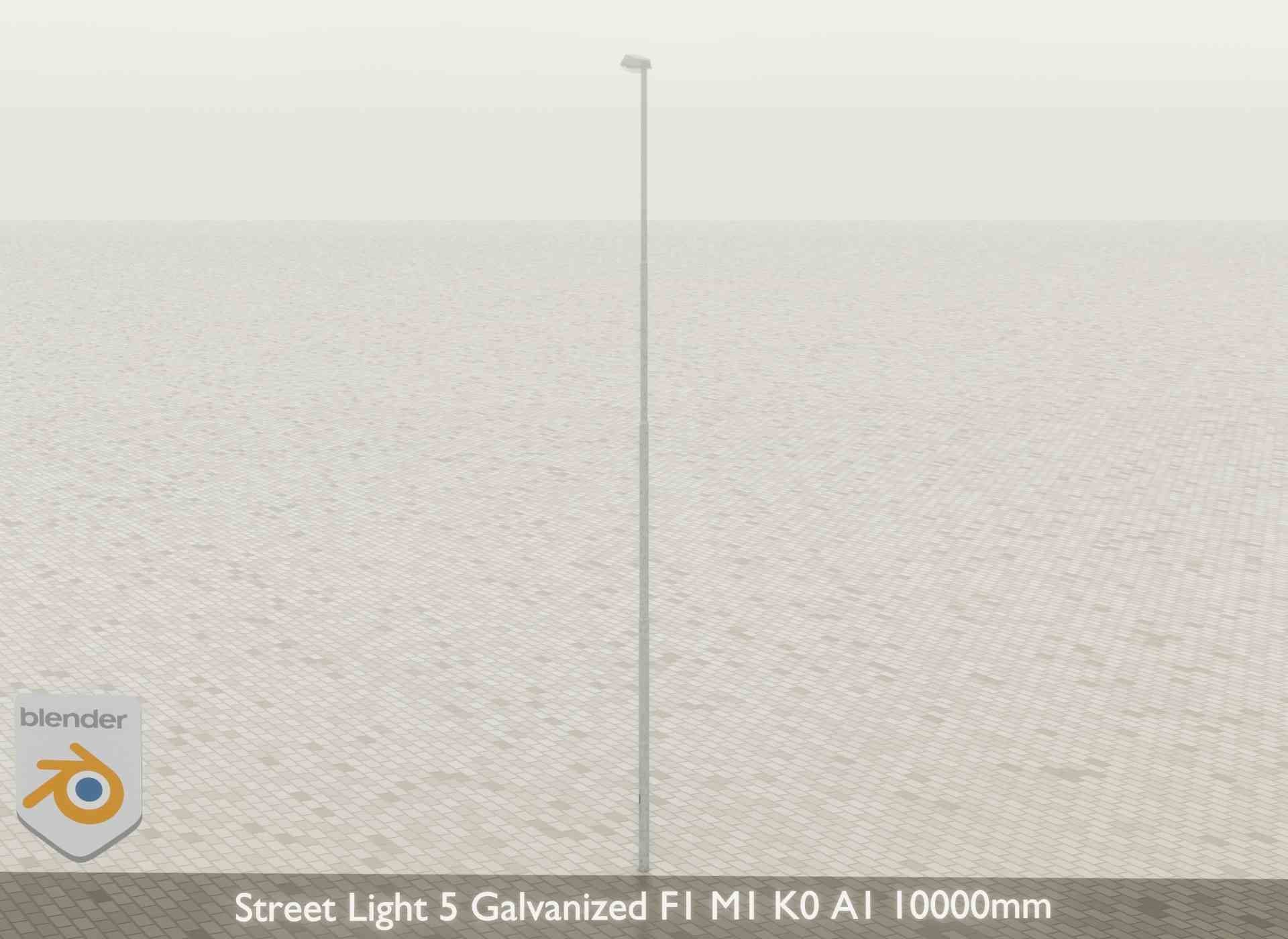 Street Light 5 Galvanized F1 M1 K0 A1 10000mm Low-poly 3D model_31