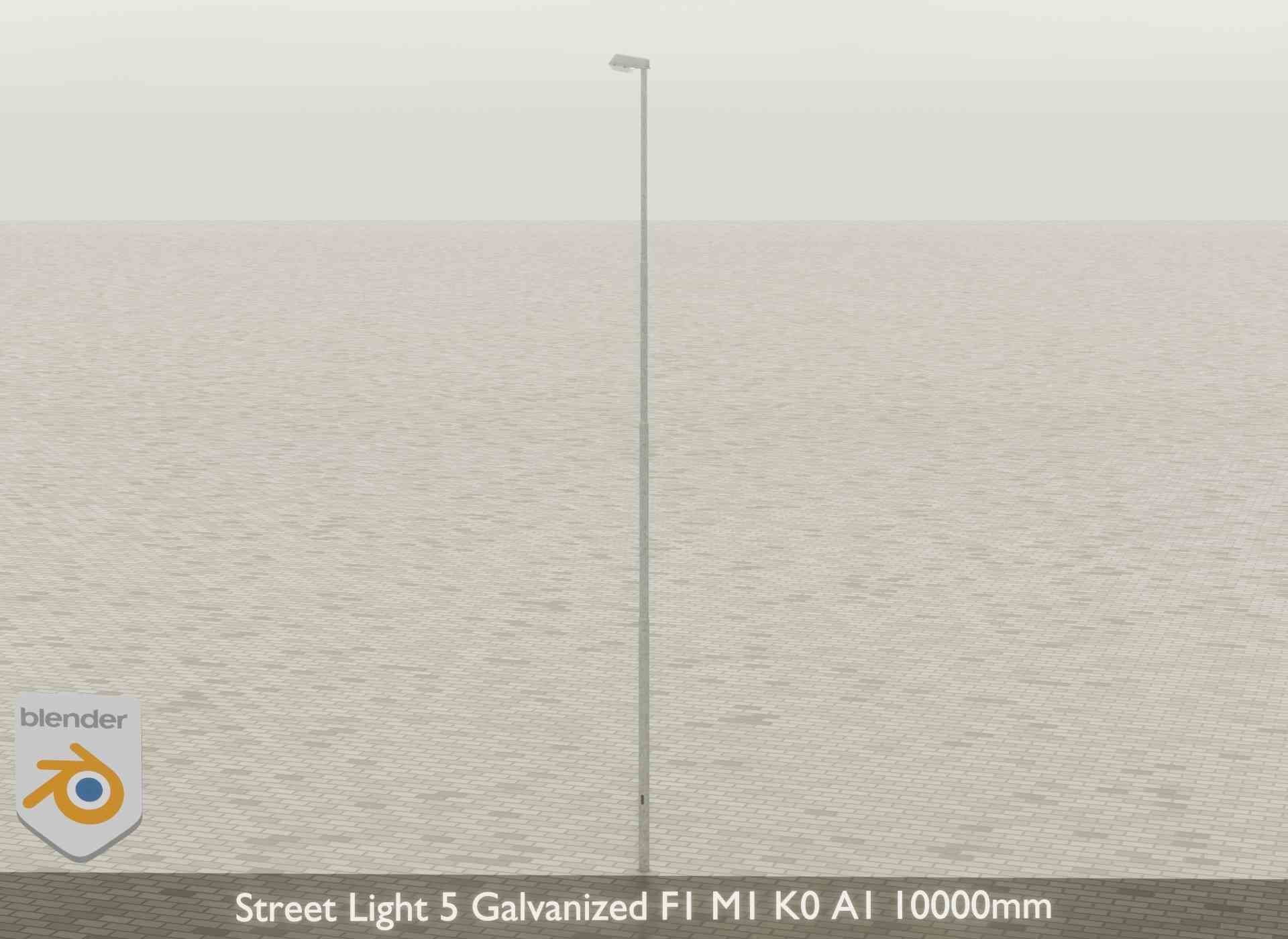 Street Light 5 Galvanized F1 M1 K0 A1 10000mm Low-poly 3D model_28