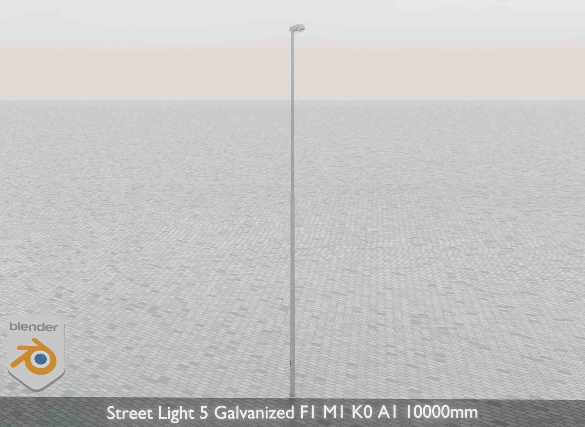 Street Light 5 Galvanized F1 M1 K0 A1 10000mm Low-poly 3D model_43