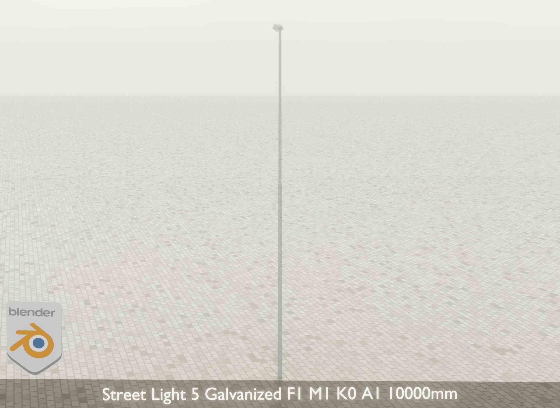 Street Light 5 Galvanized F1 M1 K0 A1 10000mm Low-poly 3D model_32