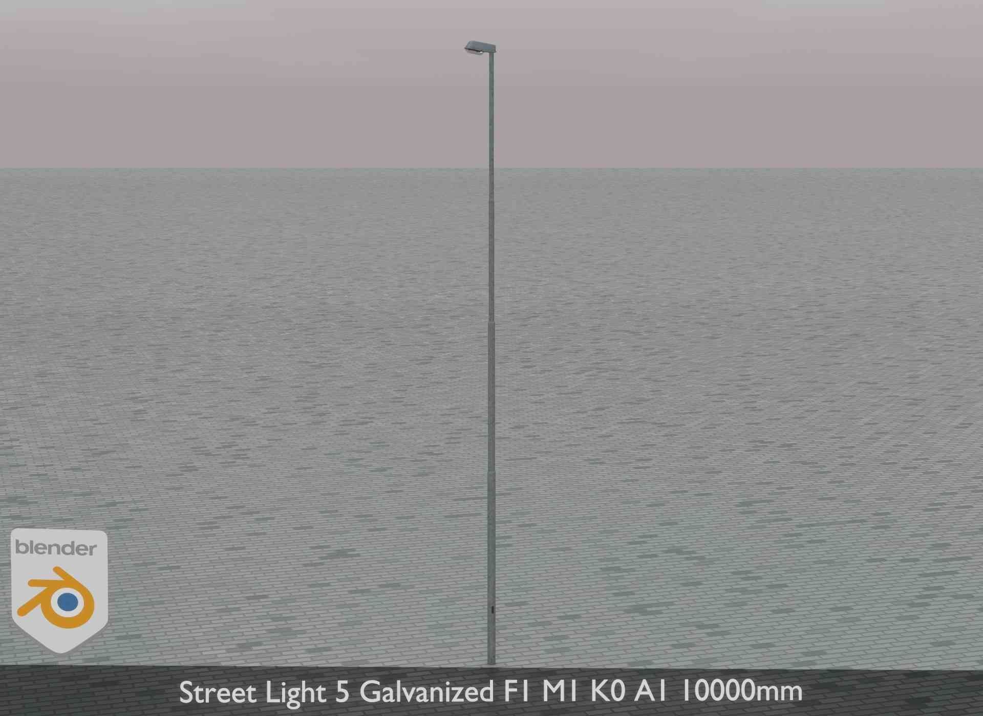Street Light 5 Galvanized F1 M1 K0 A1 10000mm Low-poly 3D model_51