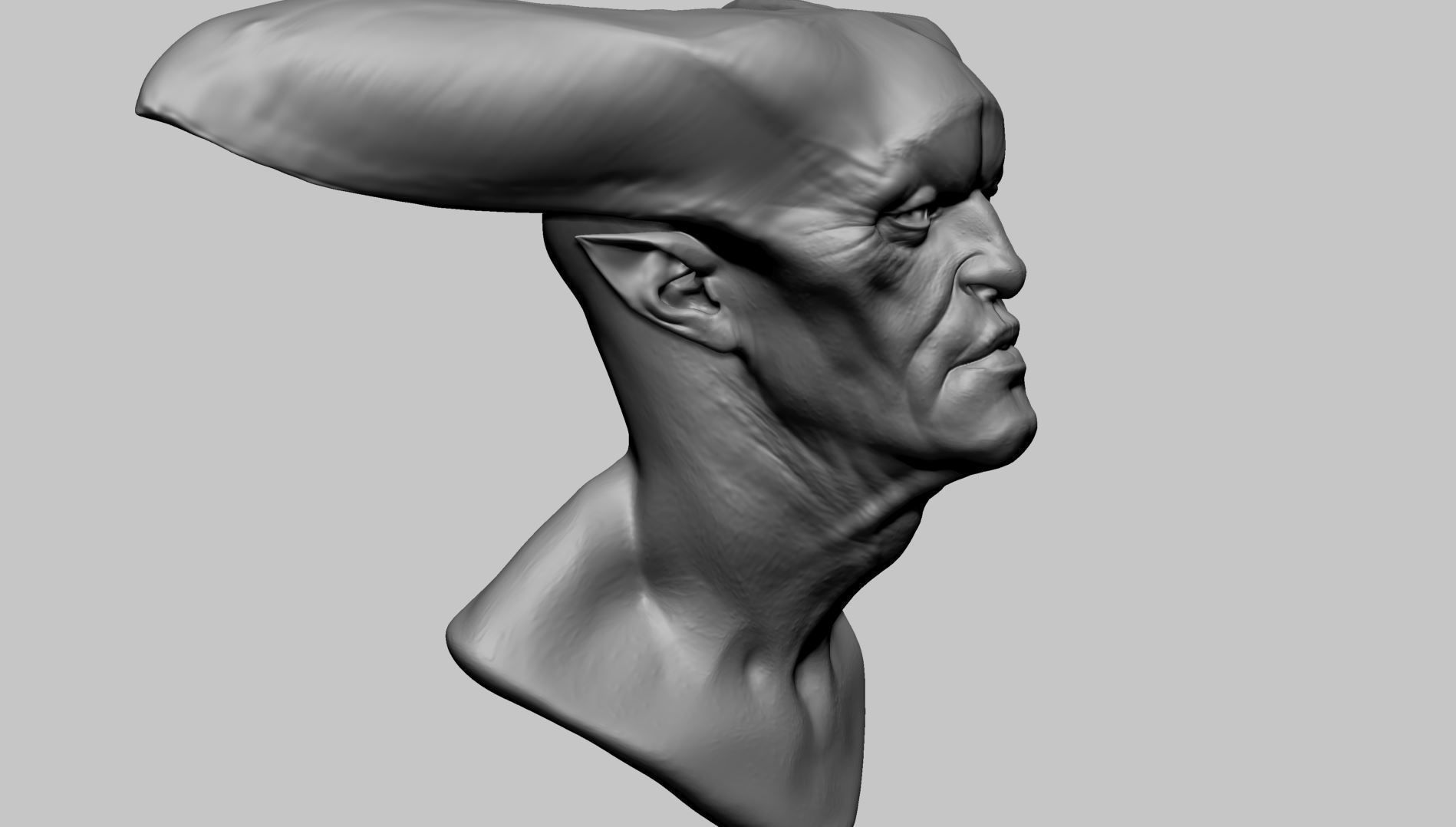 Creature Head E1 3D model_2