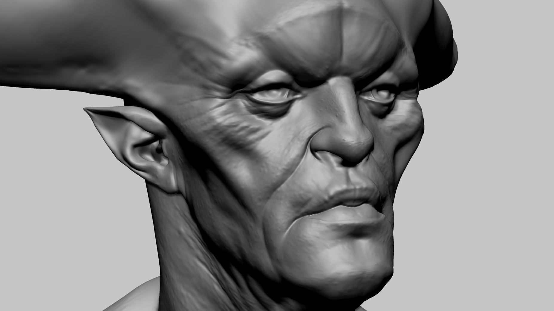 Creature Head E1 3D model_9