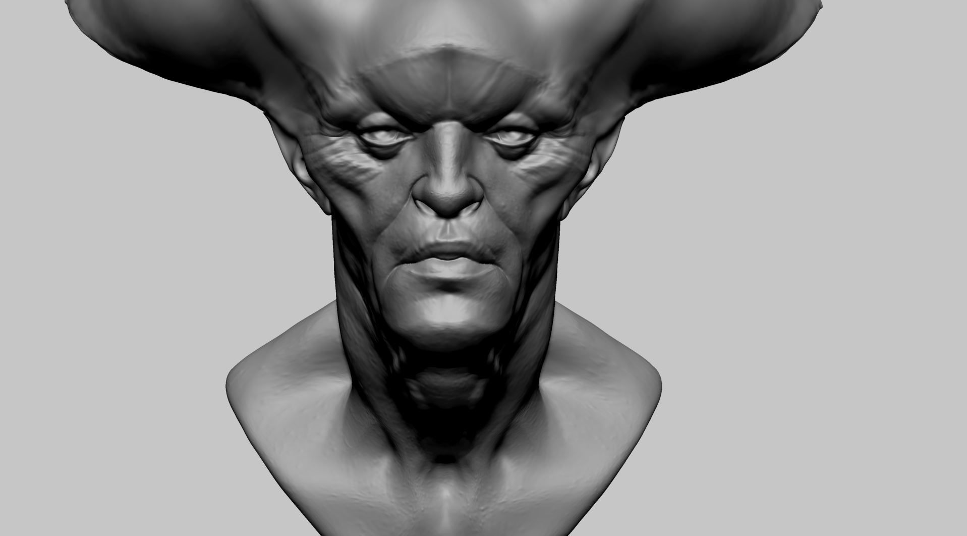 Creature Head E1 3D model_7