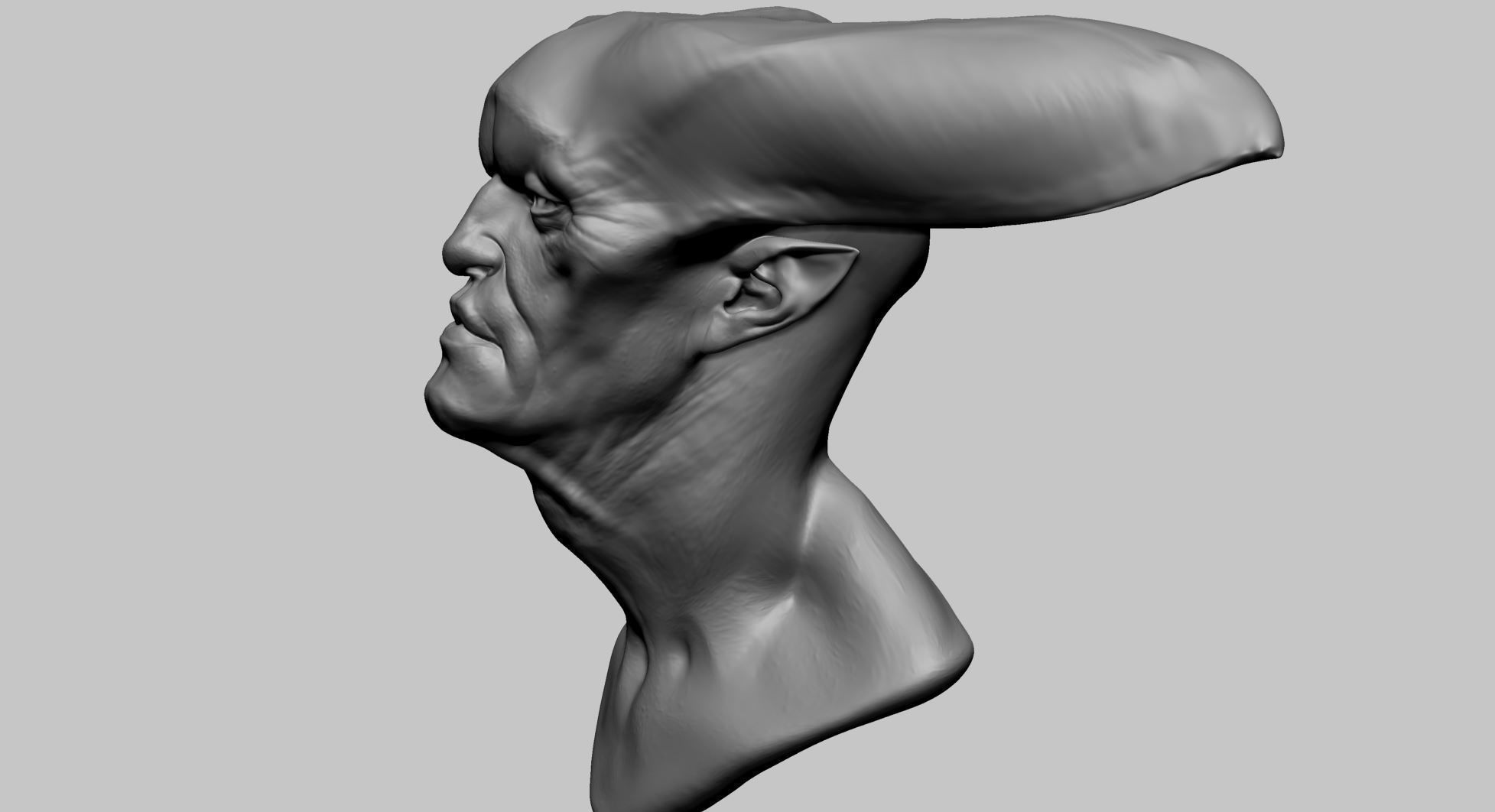 Creature Head E1 3D model_6