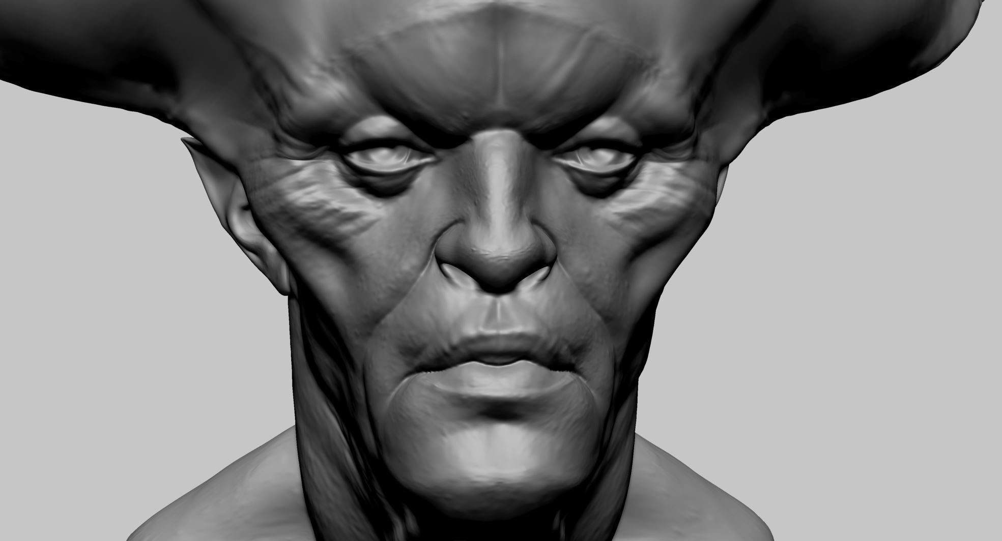 Creature Head E1 3D model_10