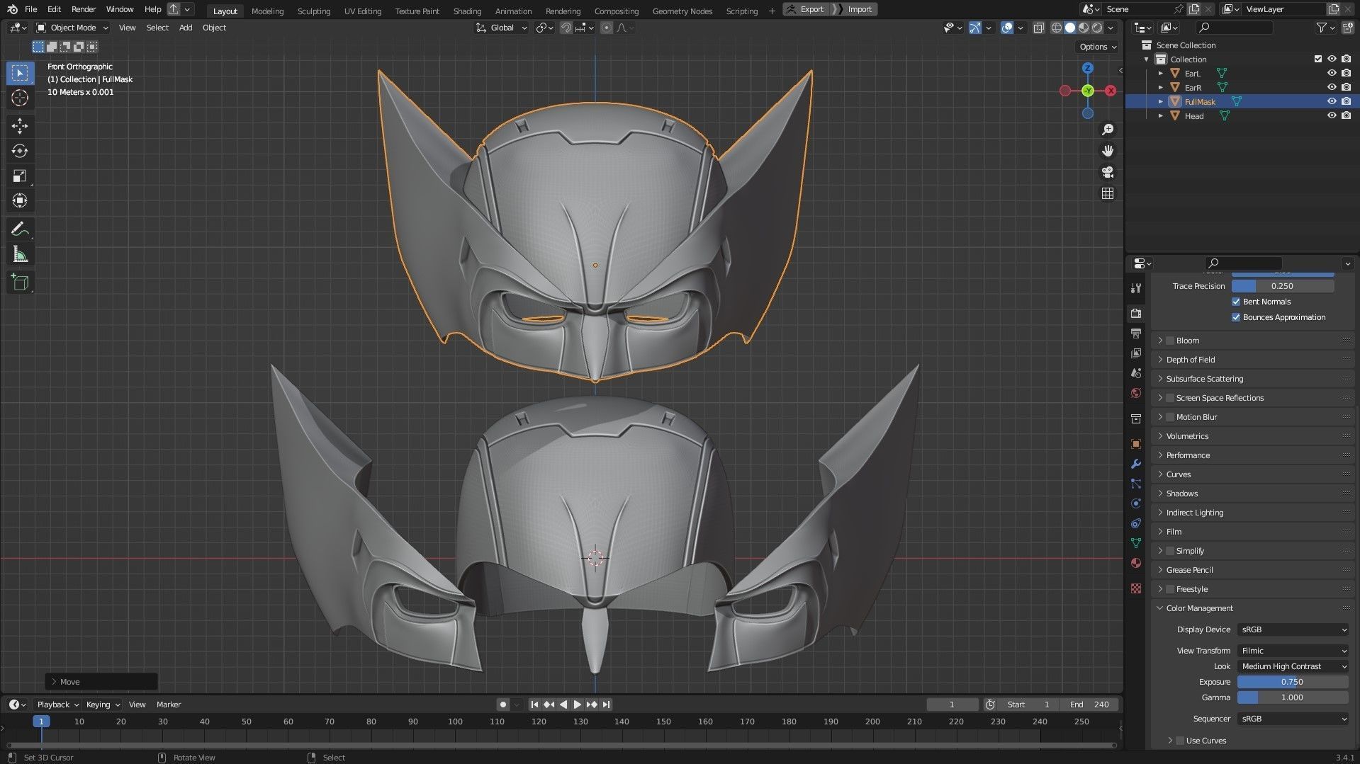 X-Men Wolverine Helmet for Cosplay 3D print model_11