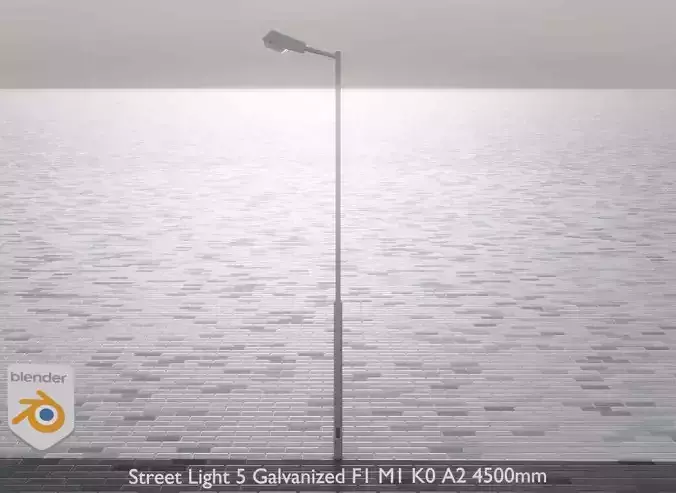 Street Light 5 Galvanized F1 M1 K0 A2 4500mm 