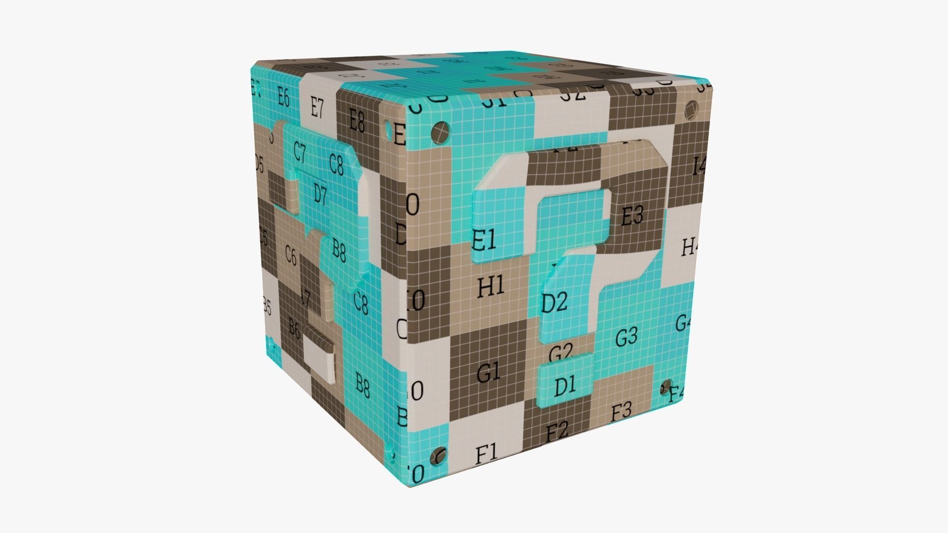Yellow Mistery Block - Mario Free 3D model_3
