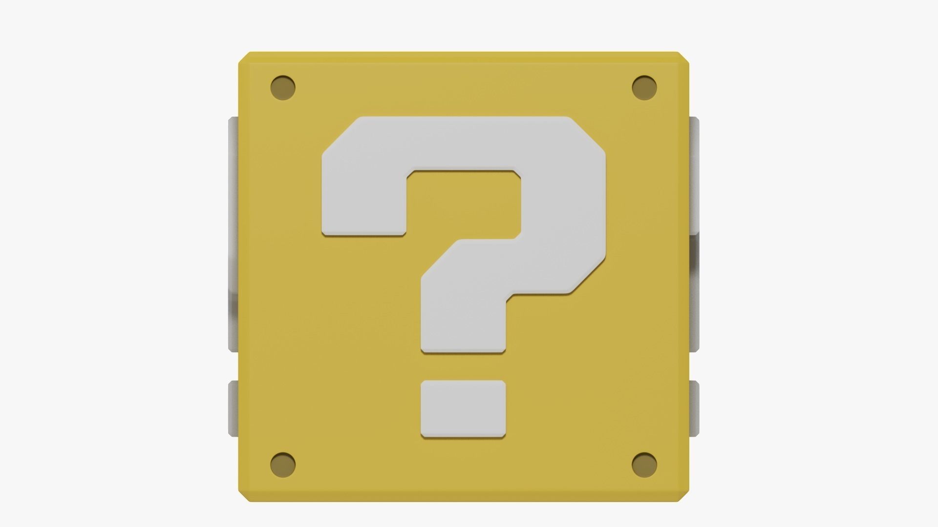 Yellow Mistery Block - Mario Free 3D model_5