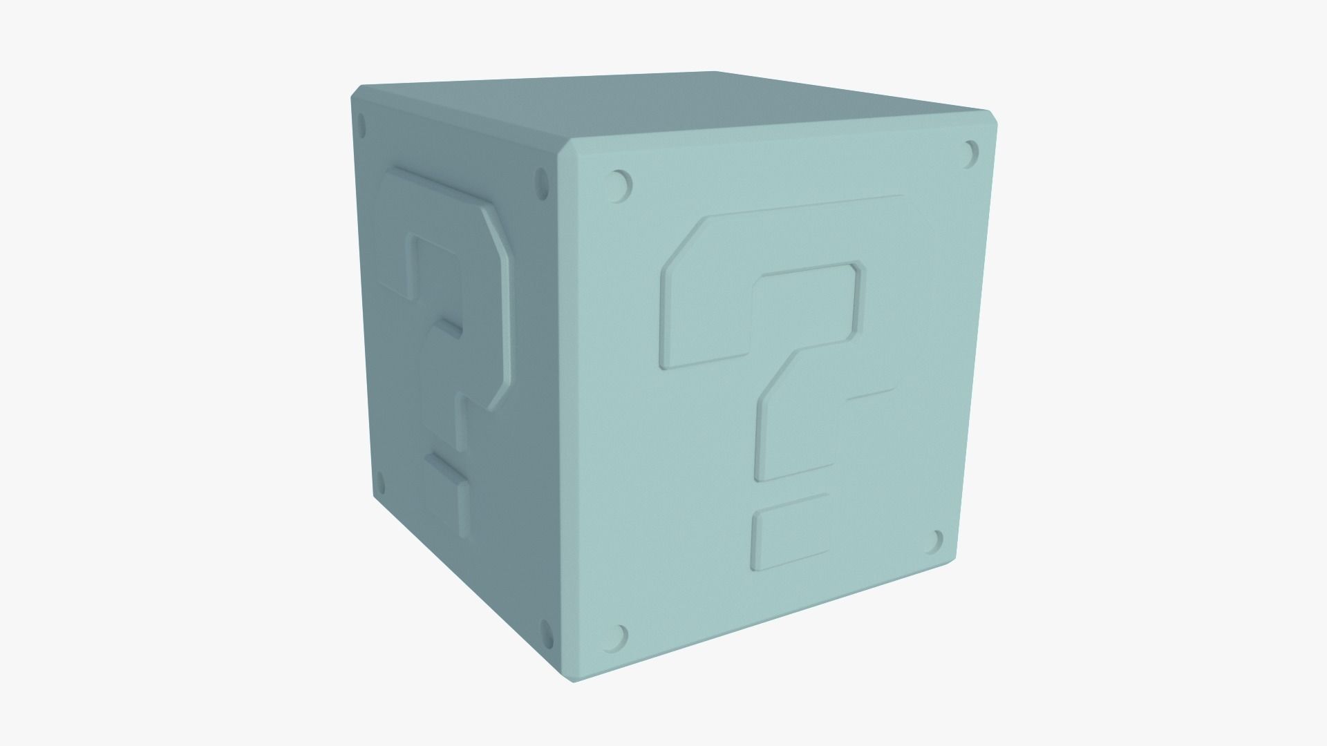 Yellow Mistery Block - Mario Free 3D model_1