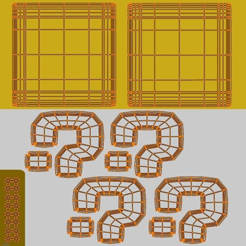 Yellow Mistery Block - Mario Free 3D model_7