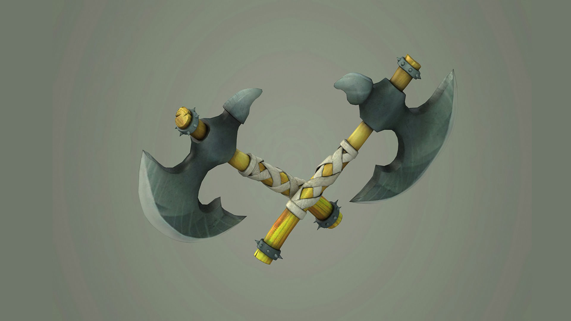 cartoon handle Stylized Axe 3D model_1