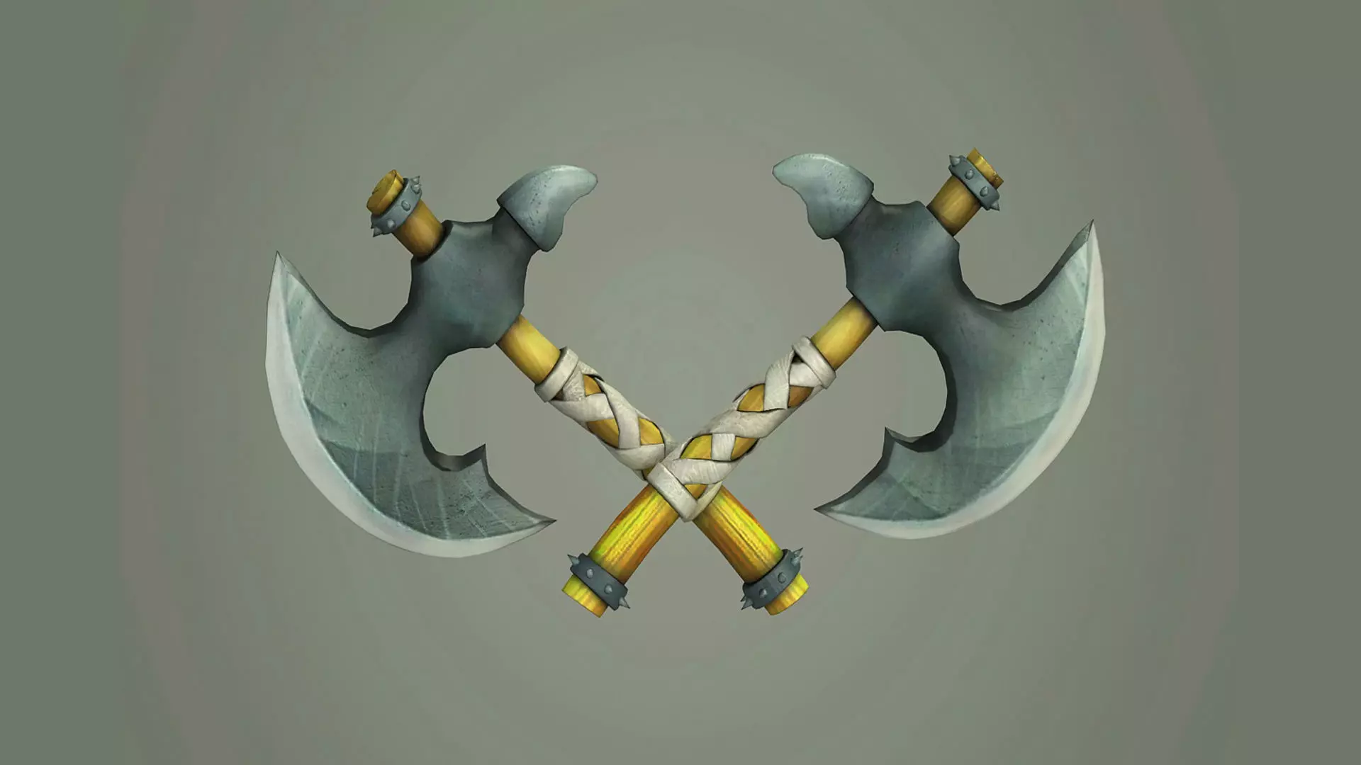 cartoon handle Stylized Axe 3D model_0